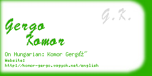 gergo komor business card